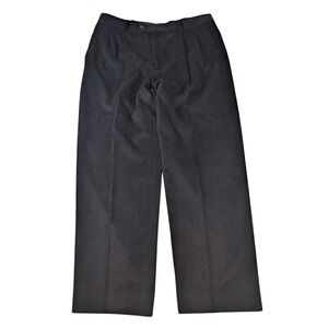 Linea Naturale Mens‎ Black Corduroy Pleated Dress Pants Size 35x30